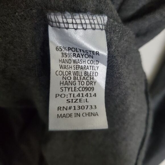 Umgee Women's Top Size L Long-Sleeve Knit Tie Side Shirt Gray - Picture 6 of 7